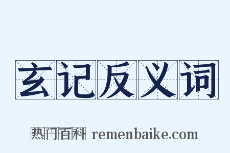 玄记反义词是什么意思的图片